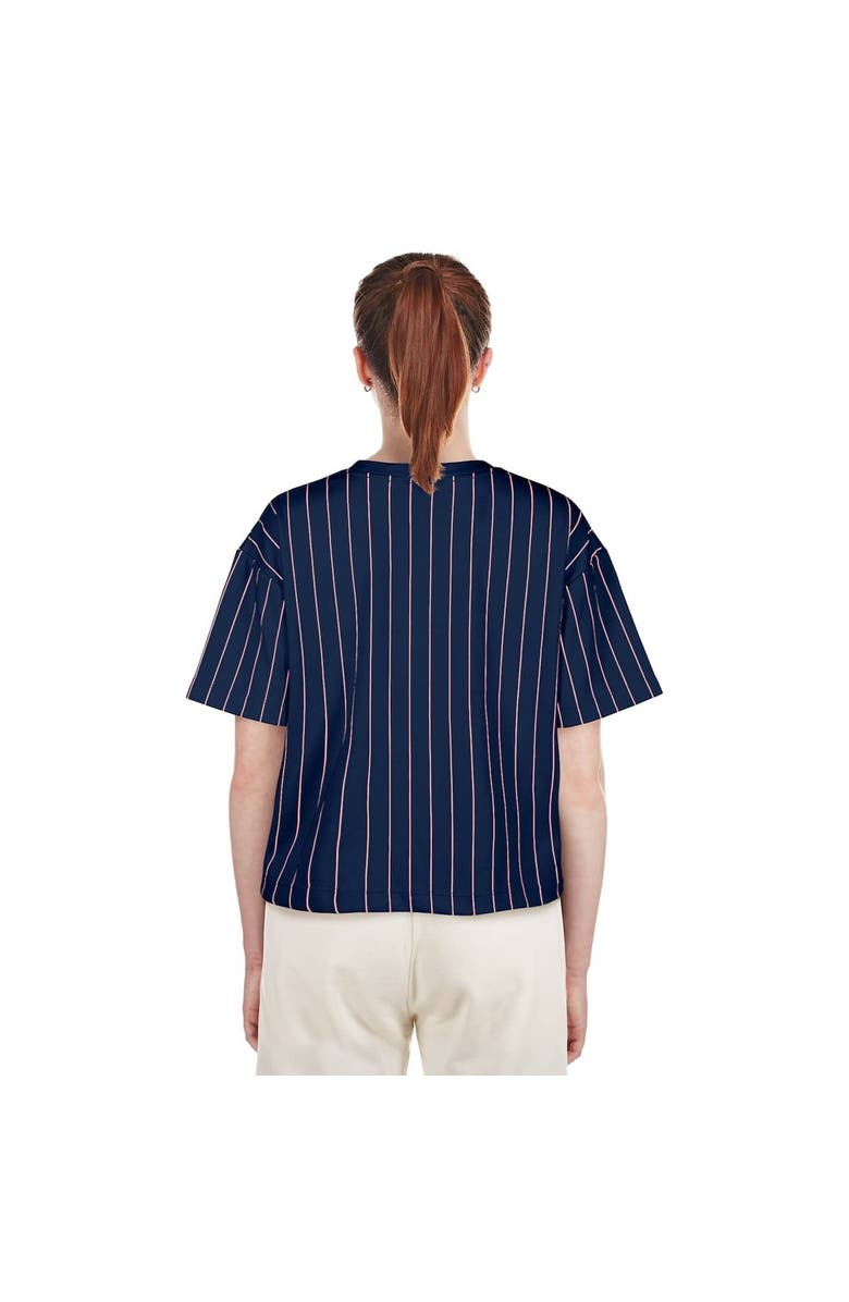 New Era Women's New Era Navy Washington Nationals 2025 City Connect Pinstripe T-Shirt, Alternate, color, Navy