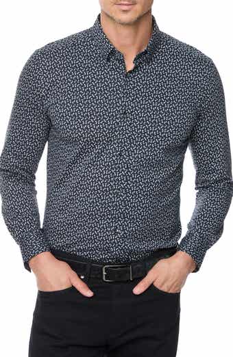 Robert Graham Crossbones Cotton Button-Up Knit Shirt