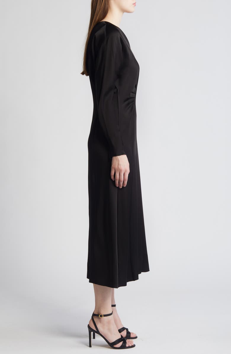 BOSS Daniki Long Sleeve A-Line Dress, Alternate, color, Black