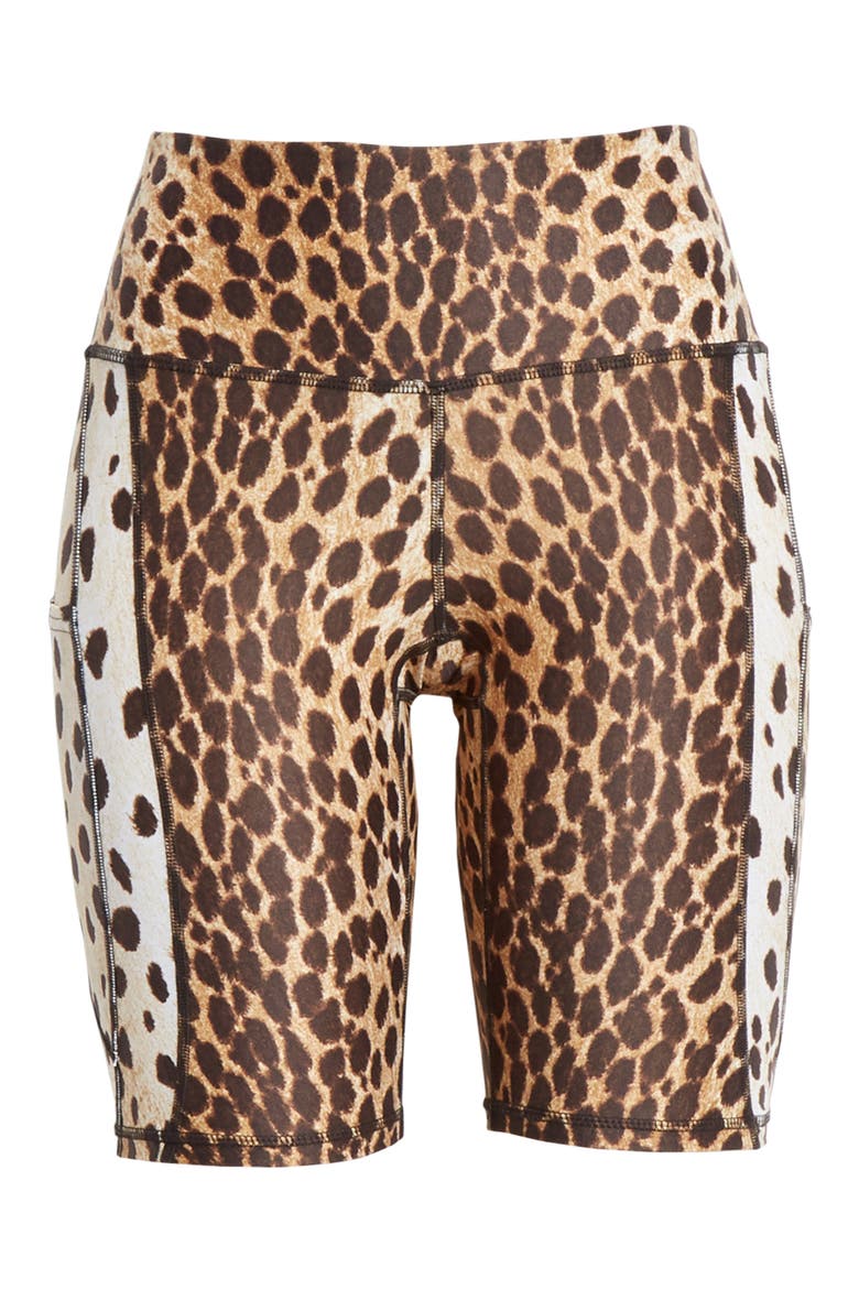 Cheetah Print Bike Shorts, Alternate, color, CHEETAH PRINT