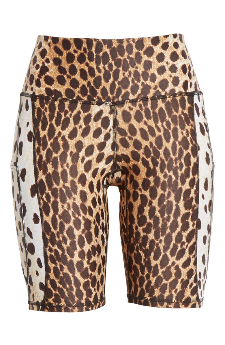 R13 Cheetah Print Bike Shorts, Alternate, color, 