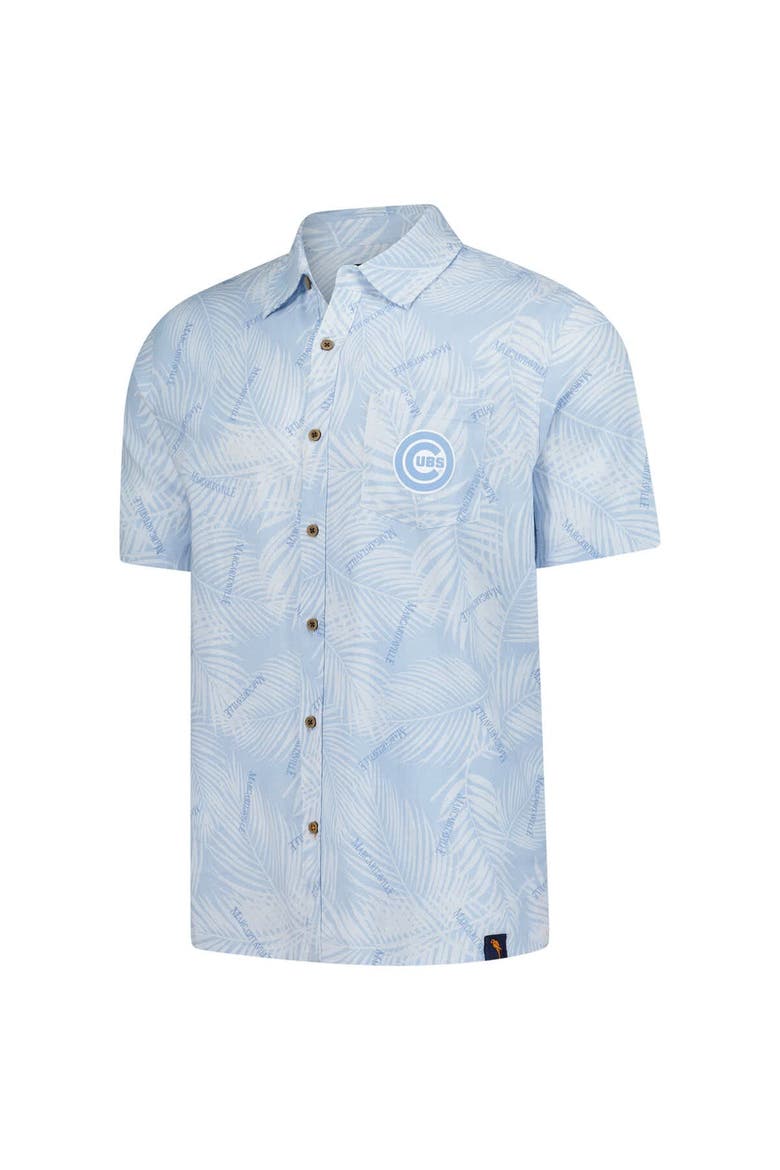 Men's Margaritaville Blue Chicago Cubs Linen Party Button-Up Shirt, Alternate, color, Blue