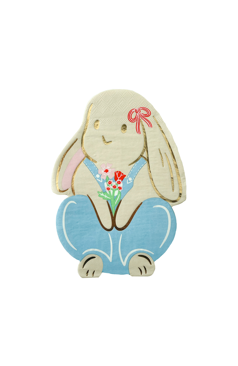 Daydream Society Bunnies In The Garden Overalls Bunny Large Napkins, Main, color, Asssorted Pre-Pack