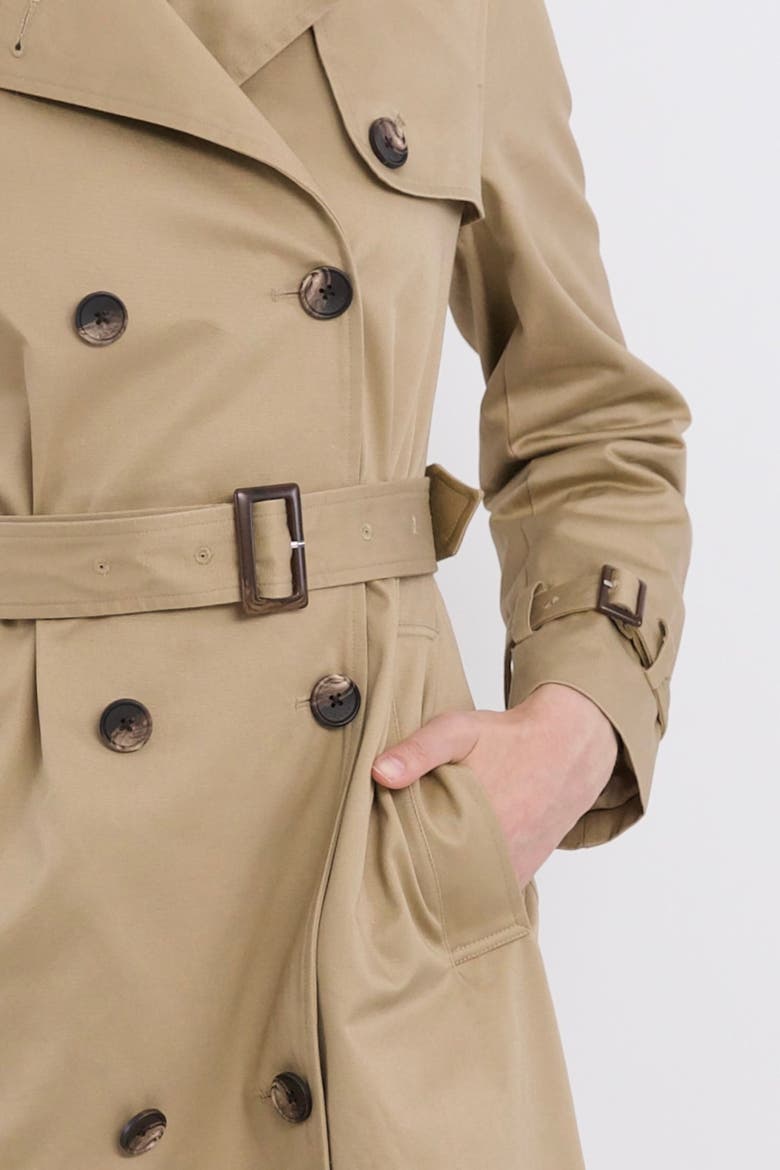 Long Classic Trench Coat, Alternate, color, Khaki
