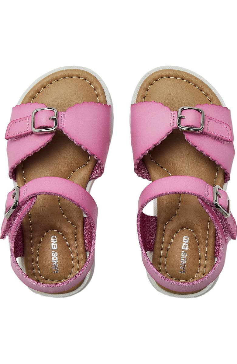 Lands' End Toddlers Easy On Scalloped Sandals, Alternate, color, Light Pink