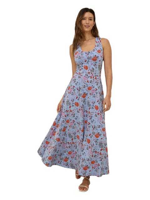 Organic Cotton Fit & Flare Open Back Maxi Dress