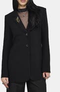 Disturbia Ellis Embroidered Longline Blazer