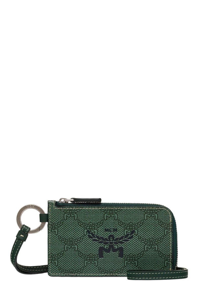 MCM Himmel Lanyard Zip Card Case in Lauretos, Main, color,