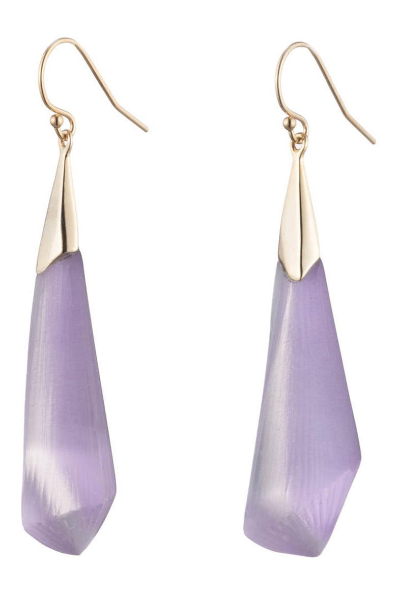 Faceted Drop Earrings, Alternate, color, MULBERRY