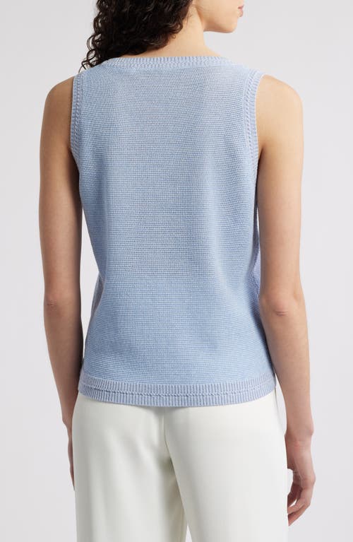 Kobi Halperin Metallic Sweater Tank In Light Blue