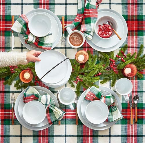 Tag Whiteware Porcelain Buffet Plate Set Of 8 Petite Serving In White