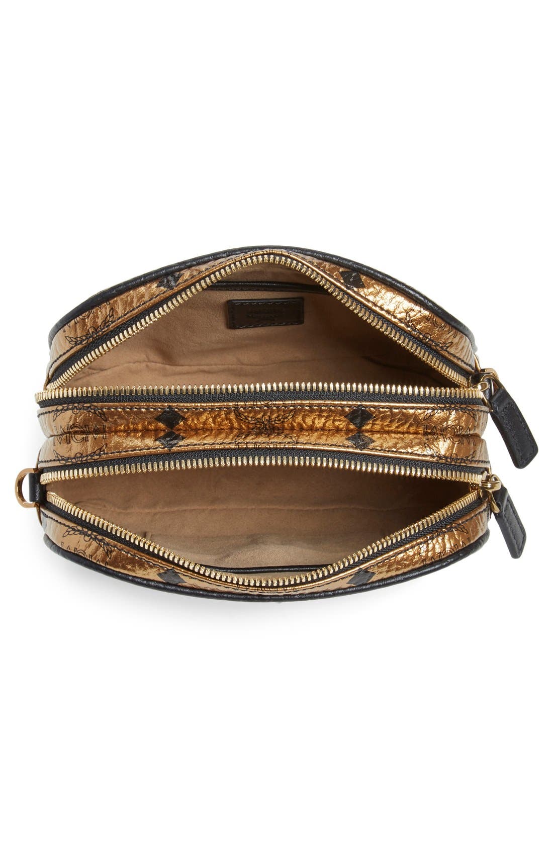 MCM 
Heritage - Visetos
 Metallic Coated Canvas Crossbody Bag, Alternate, color, 