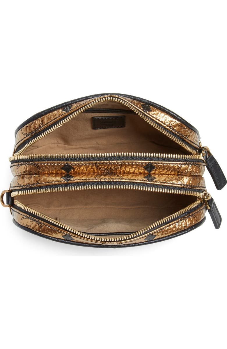 MCM 'Heritage - Visetos' Metallic Coated Canvas Crossbody Bag, Alternate, color,