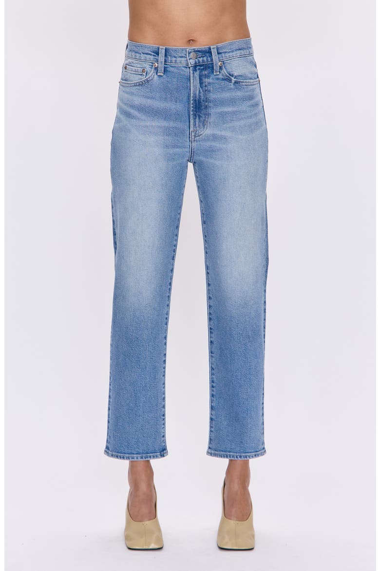 Charlie High Waist Ankle Straight Leg Jeans, Main, color, BELLINI