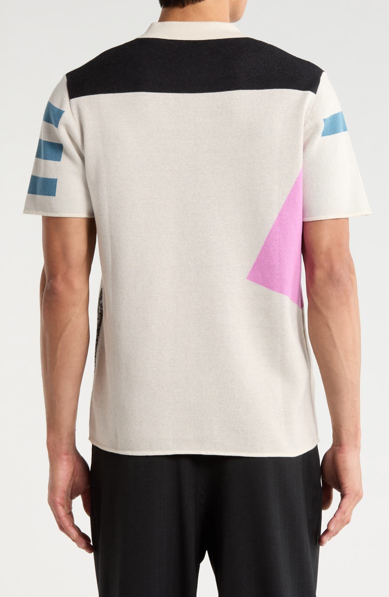 Les Deux x Prince<sup>™</sup> Cotton Intarsia Polo, Alternate, color, Light Ivory
