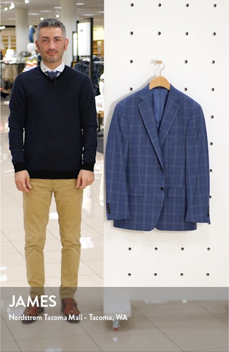 Classic Fit Plaid Wool Sport Coat, sales video thumbnail
