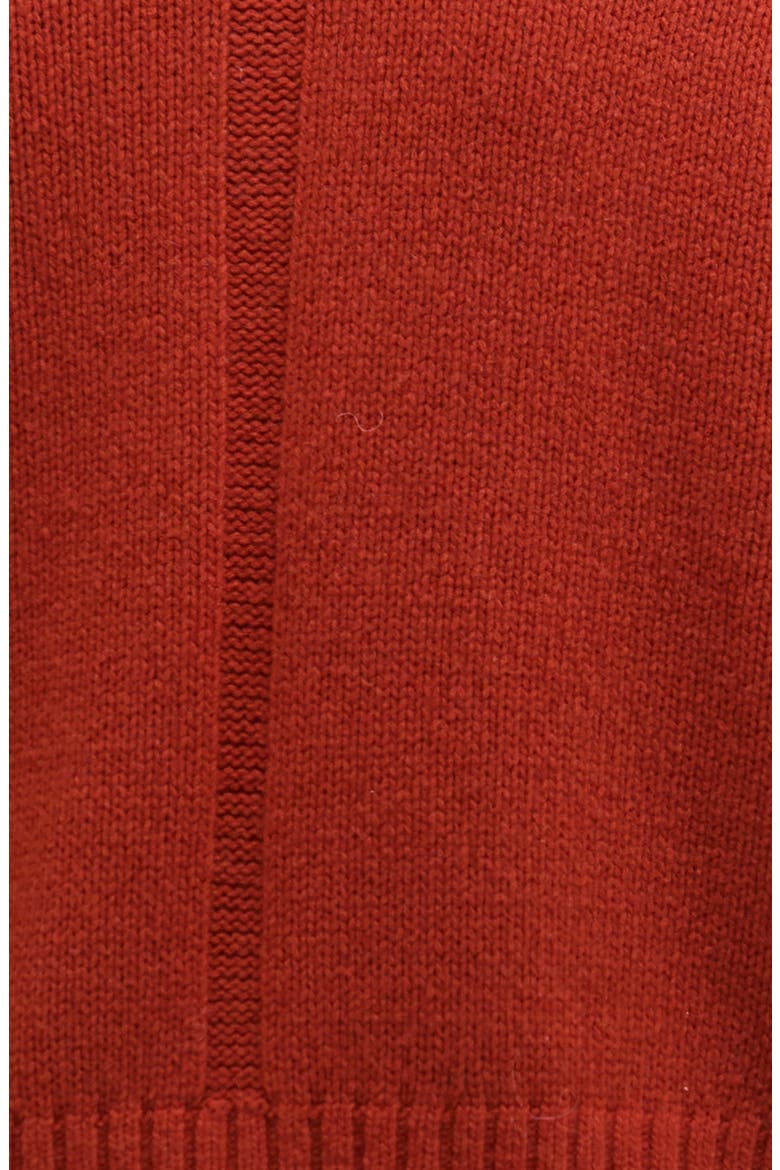 Antonia Merino Wool V-Neck Sweater, Alternate, color, BURNT ORANGE