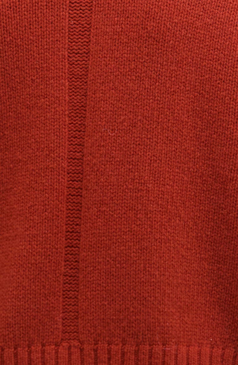 Barbour Antonia Merino Wool V-Neck Sweater, Alternate, color, Burnt Orange