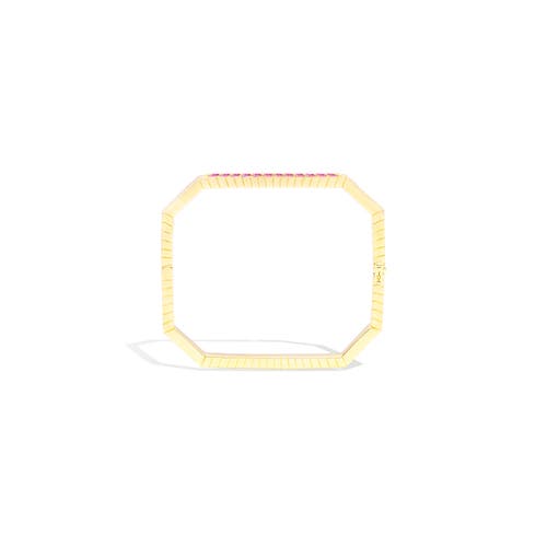 Campbell + Charlotte Spark Octagon Bangle Bracelet In Gold