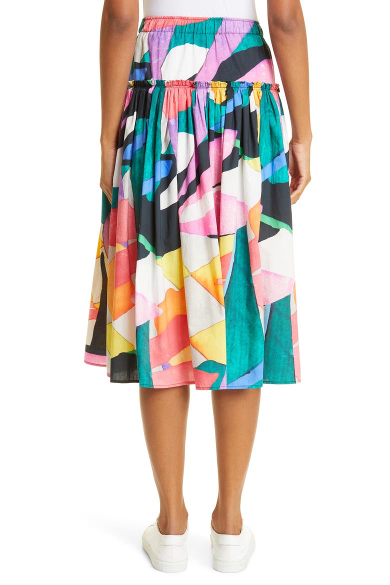 Alejandra Organic Cotton Maxi Skirt, Alternate, color, MULTI