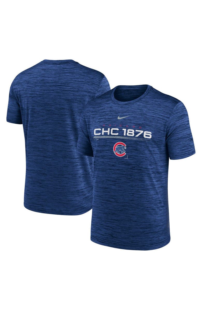 Nike Men's Nike Royal Chicago Cubs Wordmark Velocity Performance T-Shirt, Main, color, 