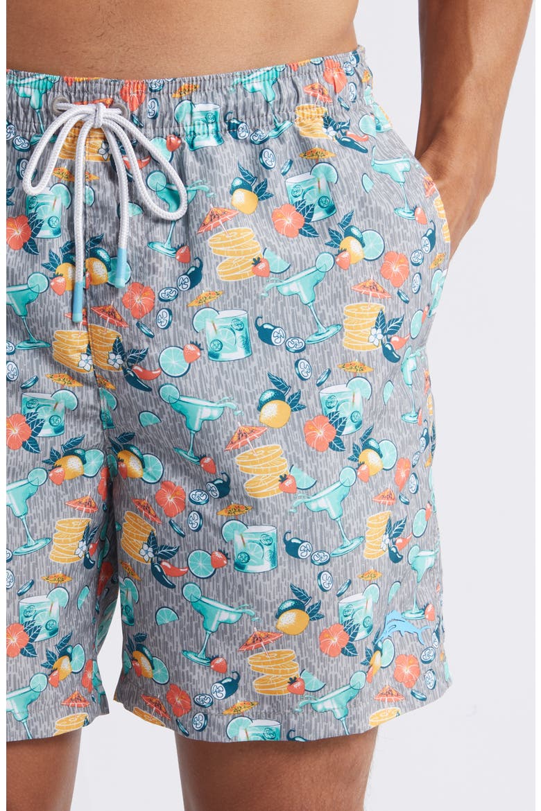 Naples Tales of a Cocktail Swim Trunks, Alternate, color, CONCRETE GREY