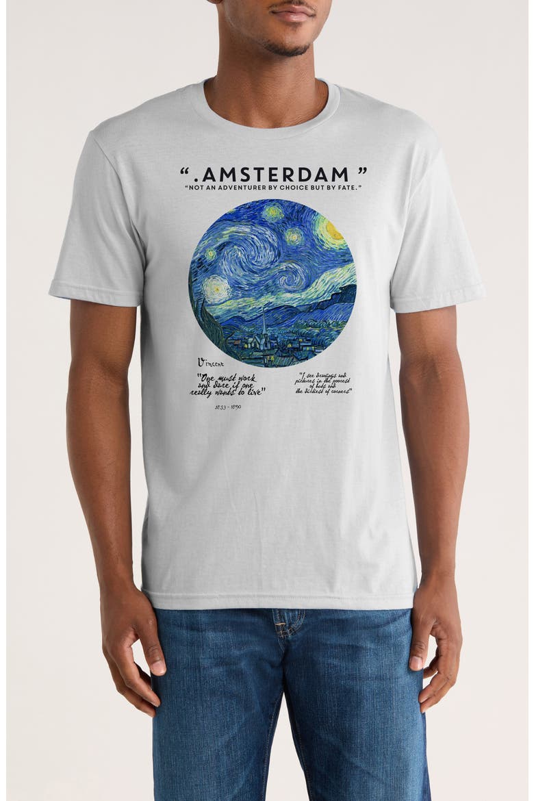 Van Gogh Amsterdam Graphic T-Shirt, Main, color, WHITE
