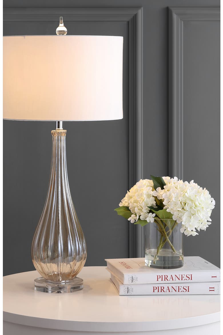 Dew Drop 32.75" Glass/Crystal LED Table Lamp, Champagne, Alternate, color, Champagne