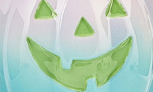 Mackenzie-childs Mackenzie Childs Trick Or Treat Set Of 3 Stackable Pumpkin Mugs With Witch Hat Lid In Multi