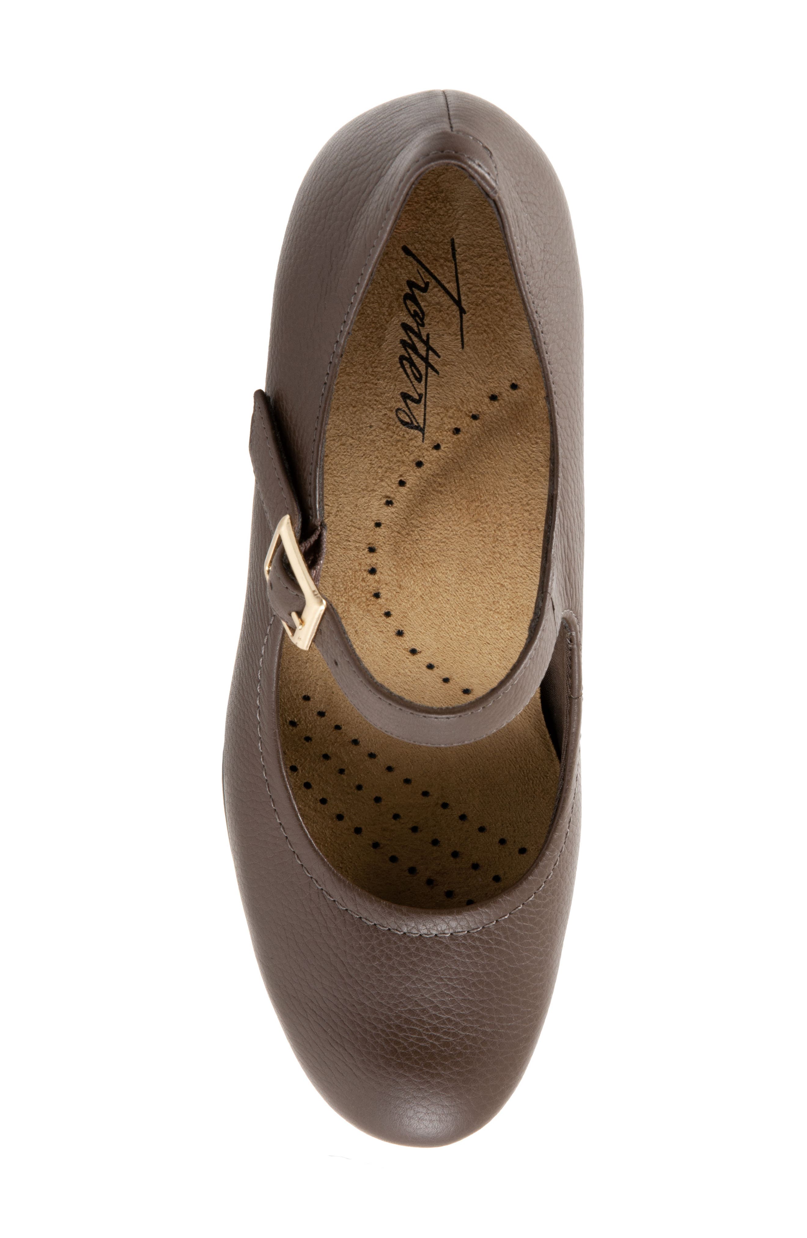 Willow Mary Jane Wedge Pump, Alternate, color, DARK TAUPE LEATHER