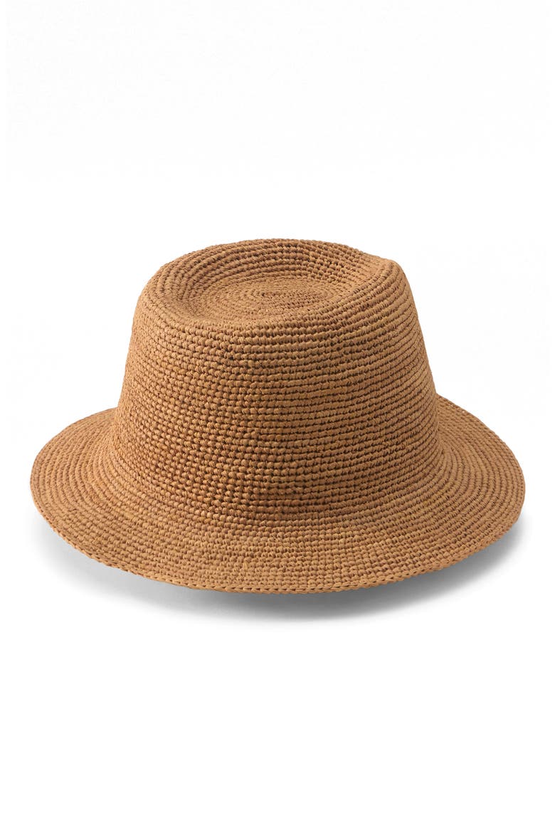 Jordan Raffia Fedora, Alternate, color, NOUGAT