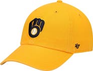 '47 Men's '47 Gold Milwaukee Brewers Clean Up Adjustable Hat