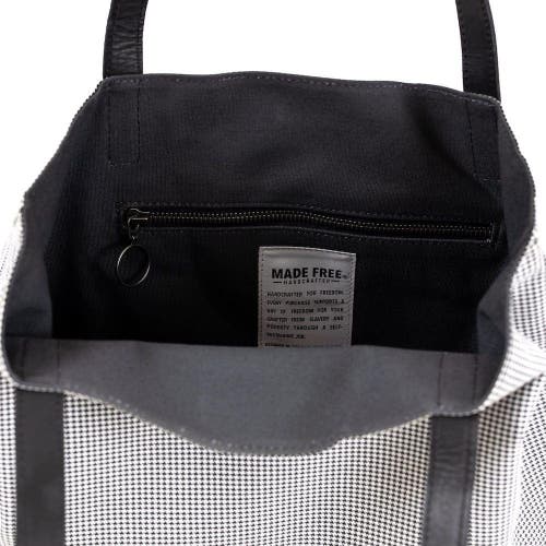 Made Free Houndstooth Print Day Tote In Black