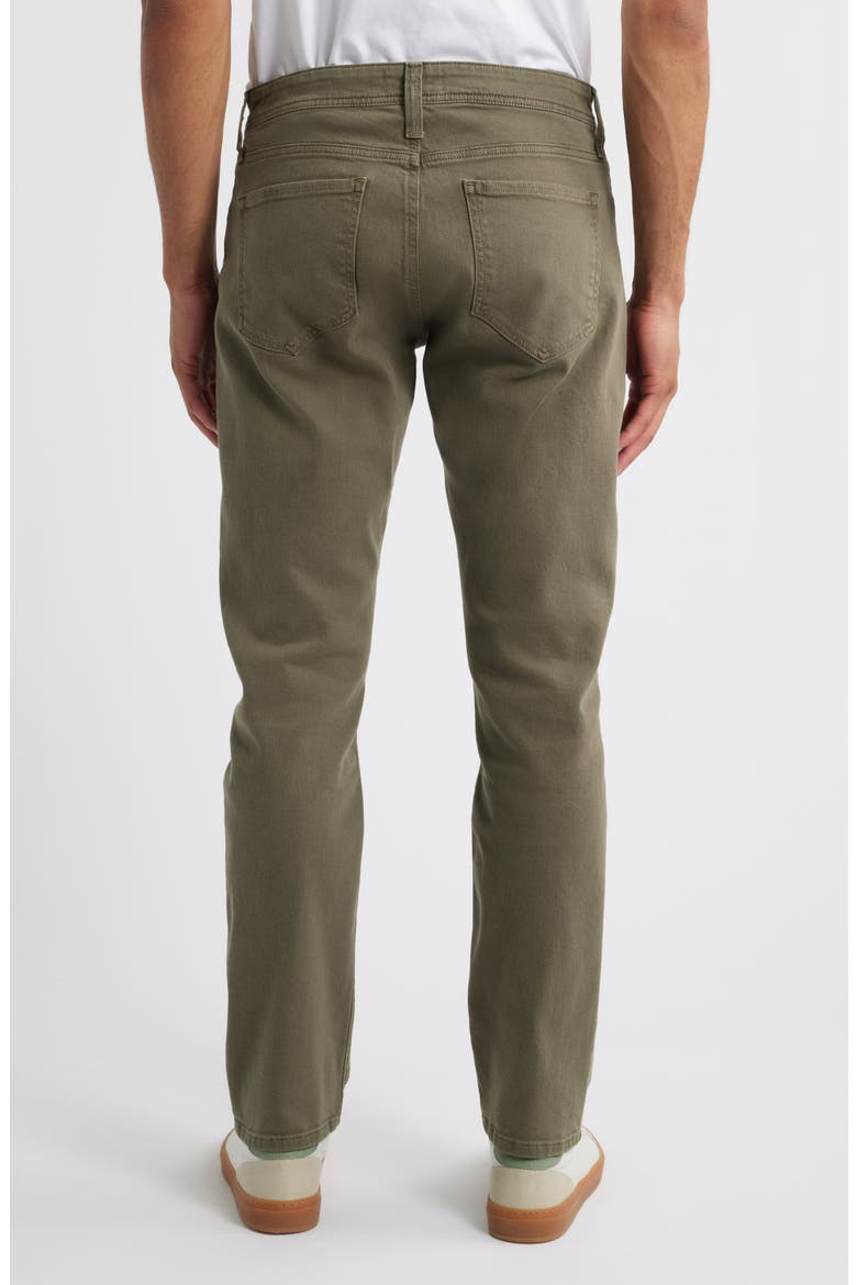 Garment Dye Slim Straight Leg Jeans, Alternate, color, OLIVE TUNDRA