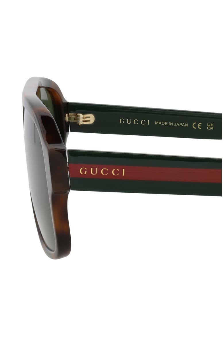 58mm Aviator Sunglasses, Alternate, color, HAVANA GREEN