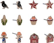 Hallmark Farm Favorites 6 Pair Earring Set
