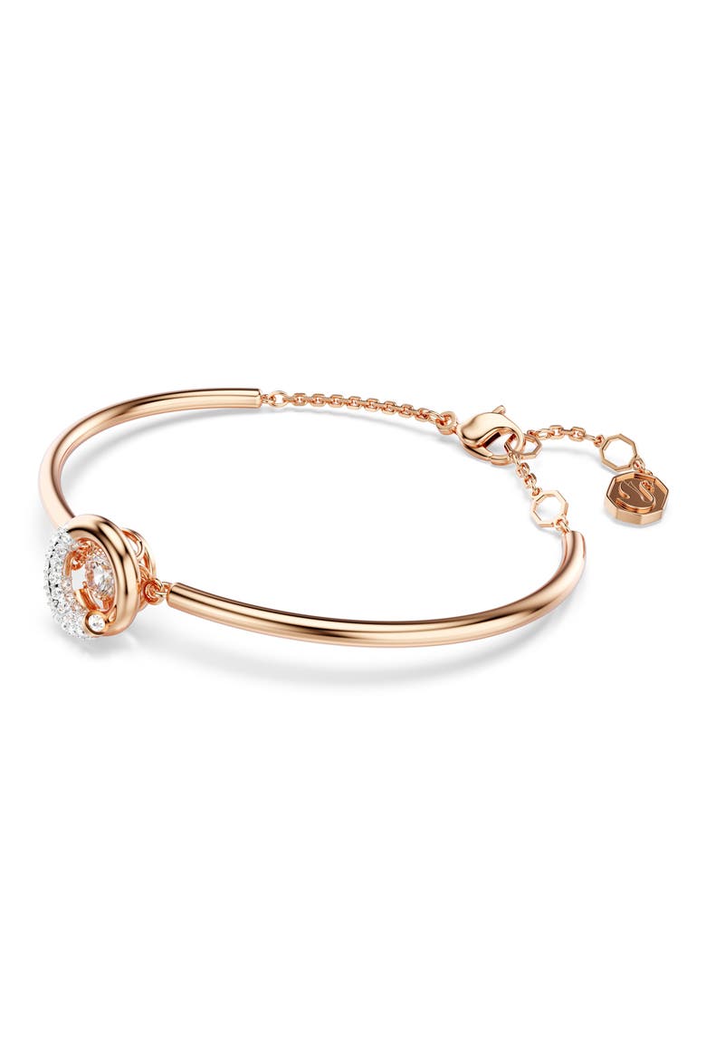 Dextera Dancing Crystal Charm Bracelet, Alternate, color, ROSE GOLD