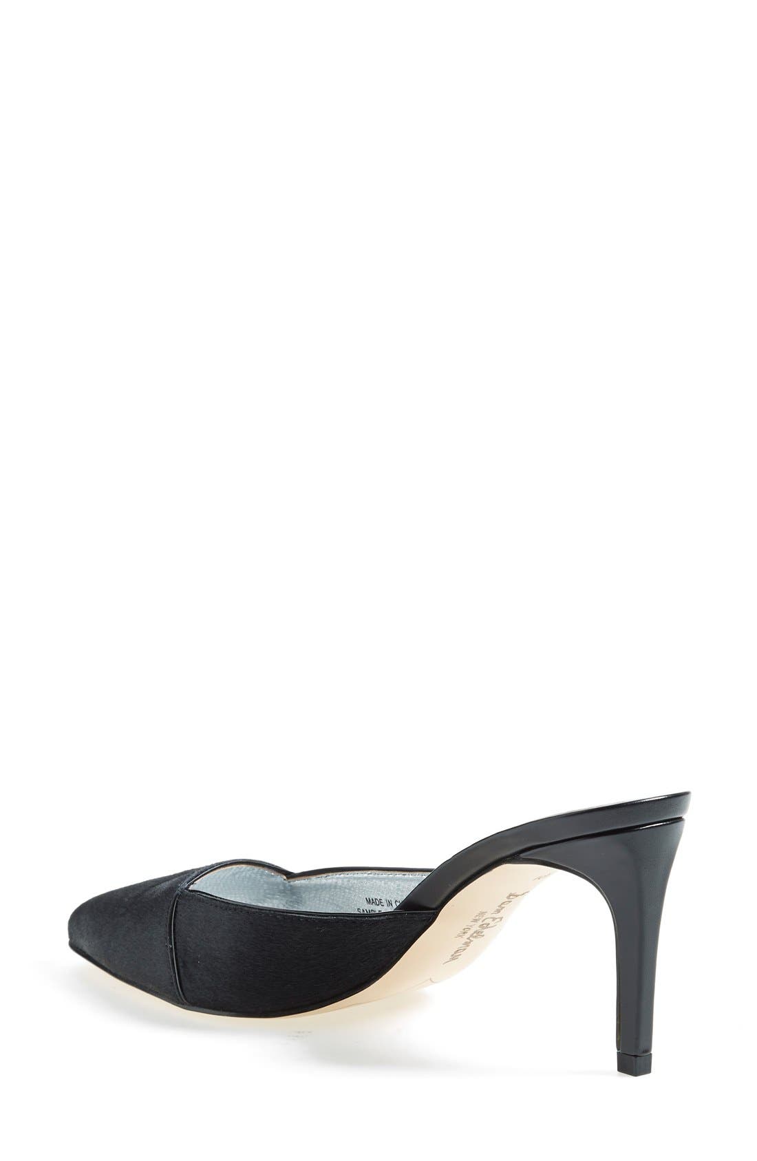 'Odelia' Pointy Toe Mule Pump, Alternate, color, BLACK