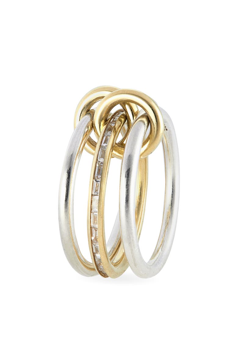 Spinelli Kilcollin Sonja Linked Rings, Alternate, color, Silver Gold