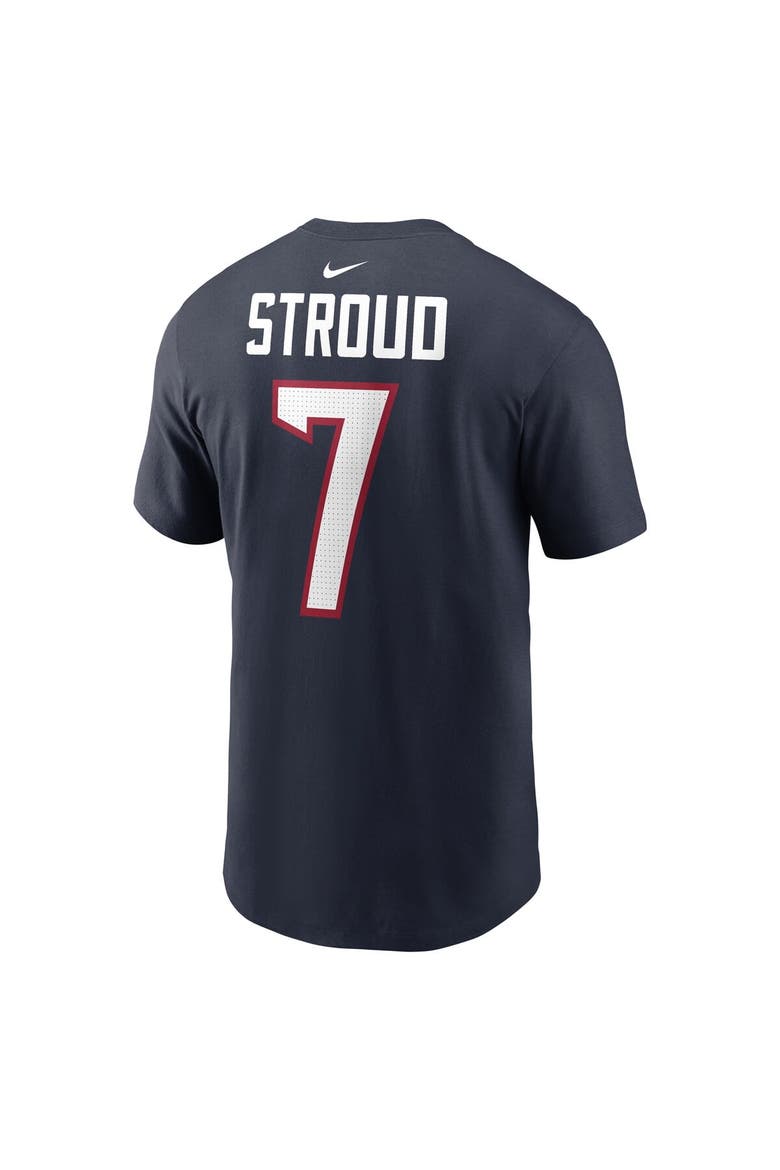 Men's Nike C.J. Stroud Navy Houston Texans 2023 NFL Draft First Round Pick Player Name & Number T-Shirt, Alternate, color, Navy