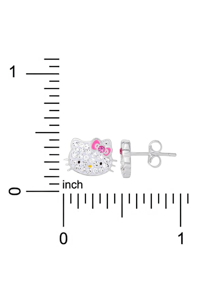 Jacmel Sterling Silver Crystal Pavé Stud Earrings, Alternate, color, Sterling Silver