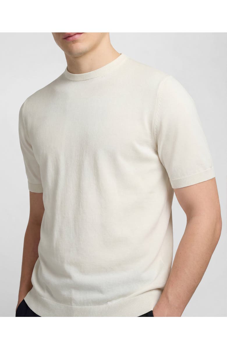 Onia Mercerized Cotton Knit Tee, Main, color, Egret