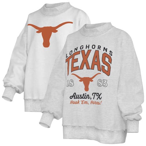 Pressbox Heather Gray Texas Longhorns Reversible Sweatshirt
