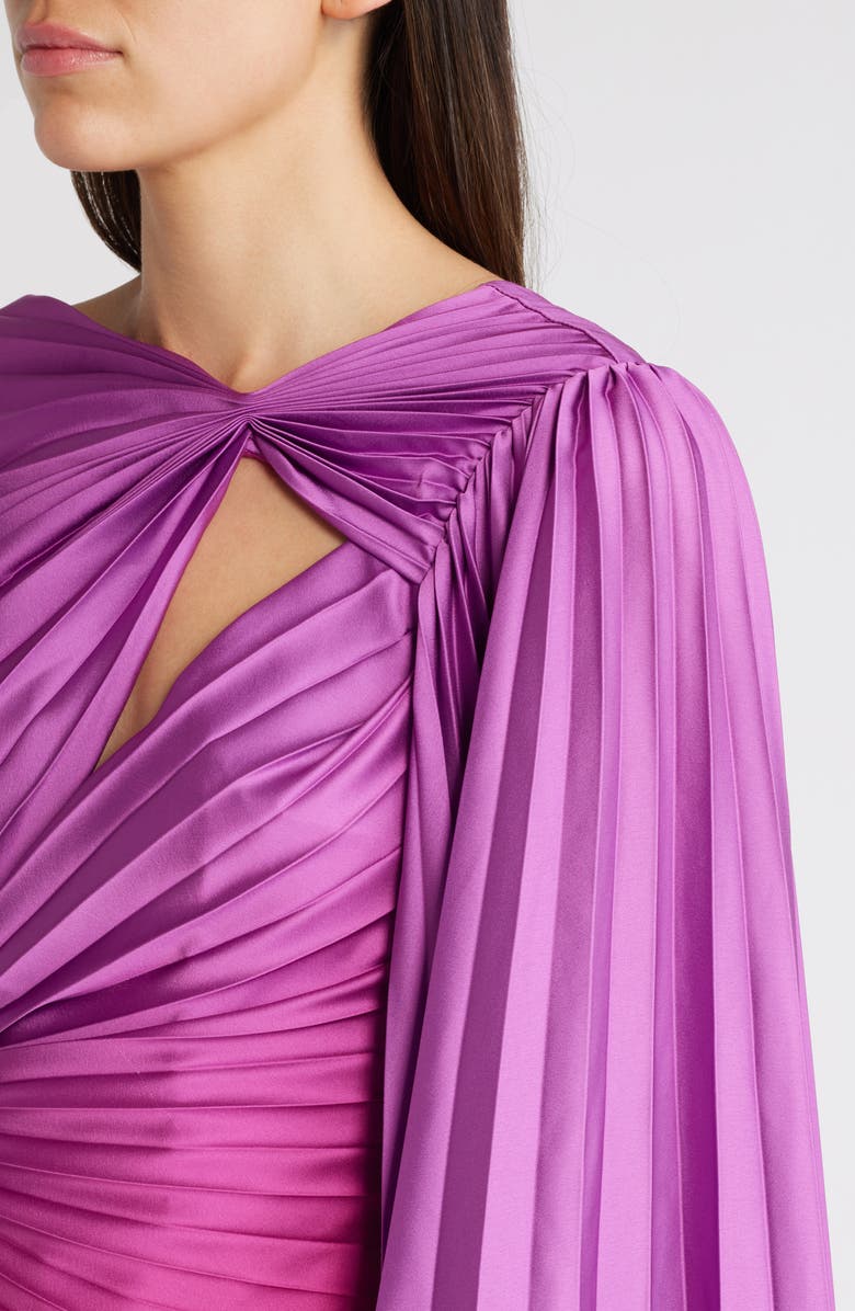 Acler Tillington Pleated Long Sleeve Maxi Dress, Alternate, color, 