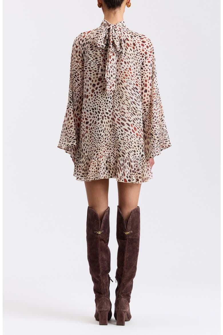 Ruffle Minidress, Alternate, color, SPOTTED ANIMAL