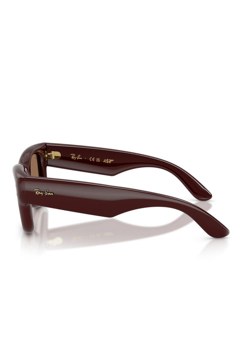 Wayfarer Puffer 47mm Square Sunglasses, Alternate, color, DARK BROWN / DARK BROWN