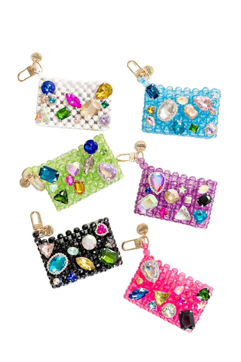 Crown Jewels Cardholder, Alternate, color, White