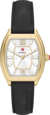 MICHELE Relevé Sport Mid Silicone Strap Watch, 32mm