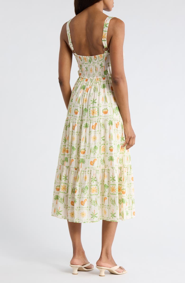 Blu Pepper Veggie Print Midi Dress, Alternate, color, Green Multi