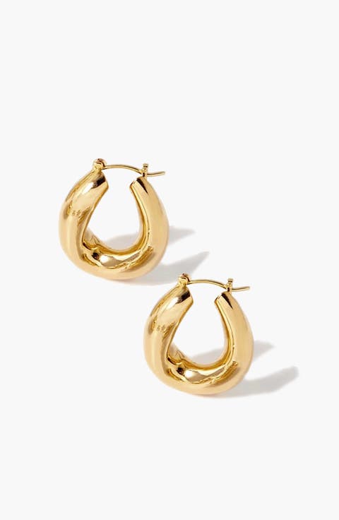 Falin Maxi Hoop Earrings In Gold